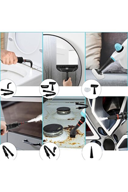 Yui Nv602 Mini Steam Cleaner Çok Fonksiyonlu 9 Parça Buharlı