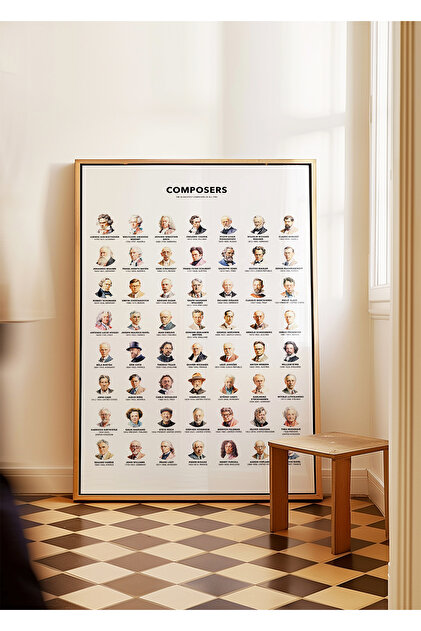 ARTHOUSECOLLECTIVE Ünlü Besteciler - Müzik Posteri - Tablo