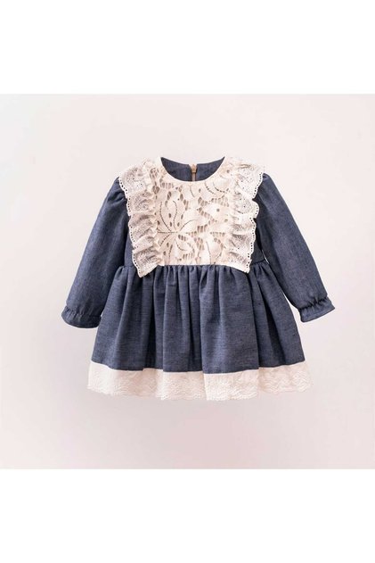 Baby Girl Front Skirt Güpür Valery Dress Gk6011