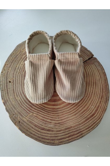 Booties Milk Coffee Corduroy Booties