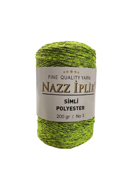Glitter Polyester Macrame Hand Knitting Thread 200 Gr