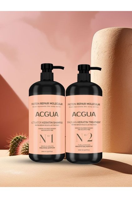 NO 1 NO 2: ACGUA PROTEIN REPAIR MOLECULAR BRAZILIAN KERATIN TREATMENT