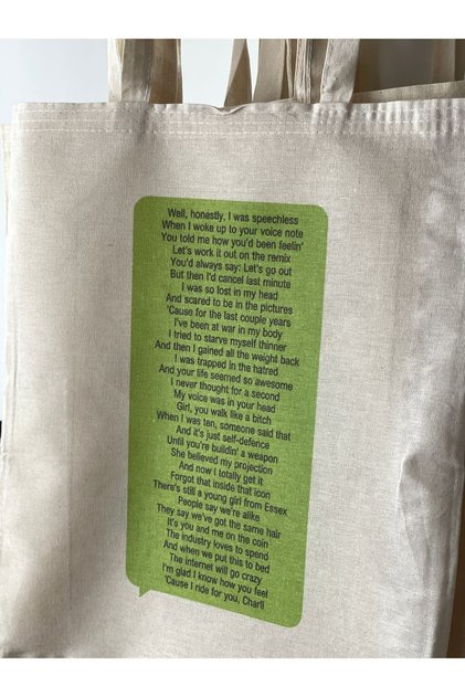 Girl so Confusing Lorde Charli Xcx Series Brat Y2K Cover Cloth Bag Tote Bag