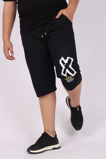 Boy's Win X Print Detailed Pocket Shorts/Capri