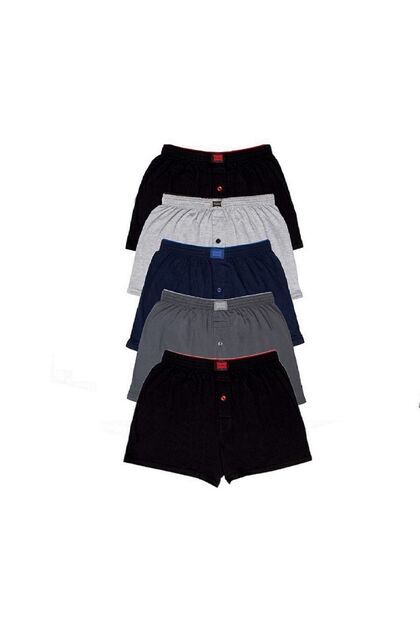 Men's Combed Cotton Boxers Mixed Color - Pack of 5