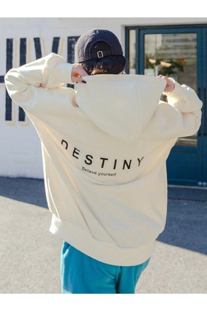 3 Thread Destiny Design Printed Ecru Sweatshirt