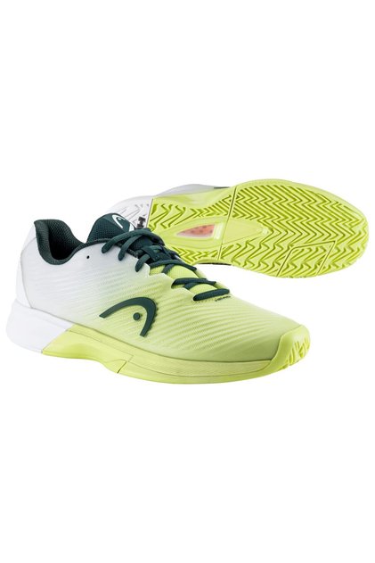 Revolt 4.0 Clay Tennis Shoes | Green & White | EU45, UK11, US12 |Mesh,Rubber | Durability
