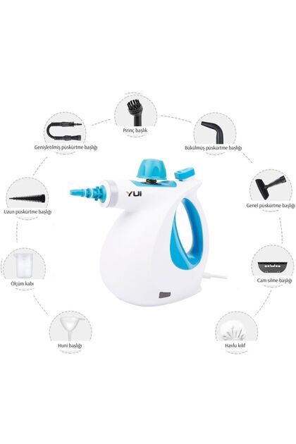 Yui Nv602 Mini Steam Cleaner Çok Fonksiyonlu 9 Parça Buharlı
