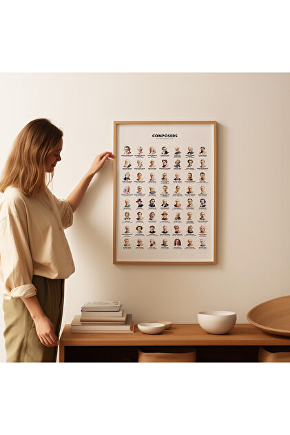 ARTHOUSECOLLECTIVE Ünlü Besteciler - Müzik Posteri - Tablo
