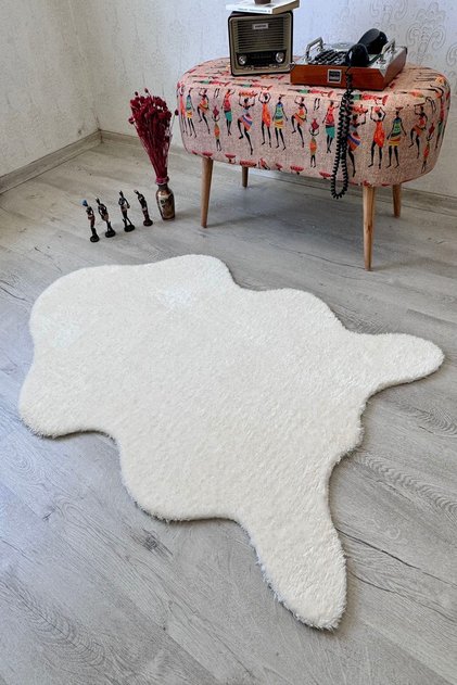 Yıkanabilir Yumuşak Peluş Ayı Postu Çocuk Odası Oturma Odası Salon Mutfak Halısı