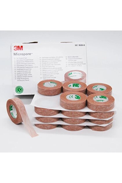 شريط أنفي طبي ميكروبور من 3M، 1.25 سم × 9.1 متر، 24 قطعة في العبوة الواحدة
