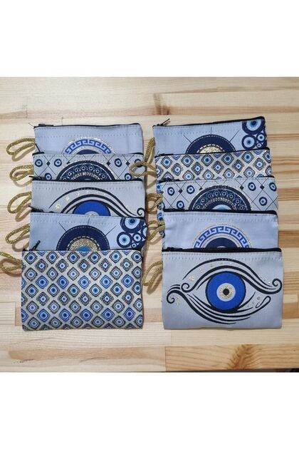 BEZ CÜZDAN 10 ADET HEDİYELİK CÜZDAN NAZAR DESEN KÜÇÜK CÜZDAN 10X15CM EL CÜZDAN PARA CÜZDAN