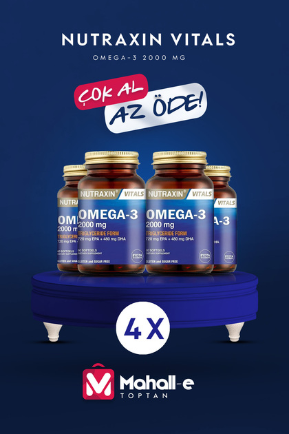 Omega 3 2000 Mg 60 Soft Jel - Epa 720 Dha 480 4'lü