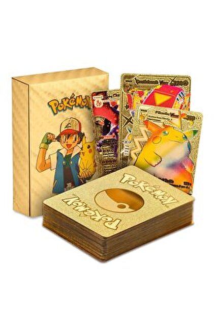 Realx Pokemon Vmax Gold Card Altın Esnek Koleksiyon Oyun Kartı