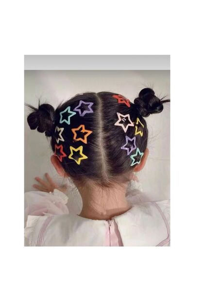 10 Pcs Colorful Star Clip Clasp Side Clasp
