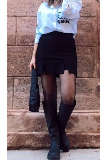 Fusta din țesătură de oțel față și spate aspect lycra pantaloni scurți