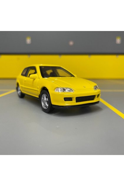 Honda Civic Eg6 1/36 Ölçek Diecast Metal Model Araba Oyuncak Araba Çek Bırak Araba
