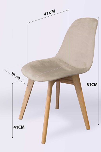 HYEON ヘヨン　ted stole / beige Woodesk Dallas Ağaç Ayaklı, Bej Renk Sandalye Snd3021-bej - Fiyatı