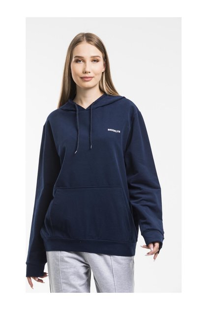Printed Hooded Sweatshirt with Kangaroo Pocket