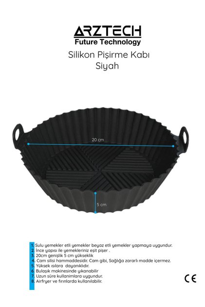 Airfryer Silicone Baking Dish Black