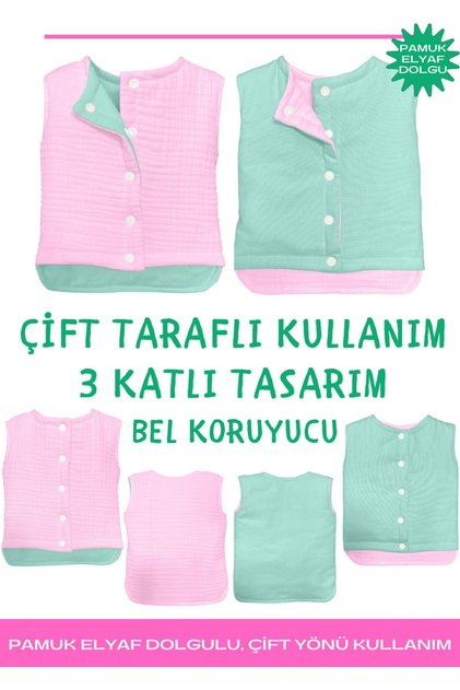 Muslin Baby Vest Organic Muslin Children's Vest Newborn Vest Winter Baby and Children's Vest