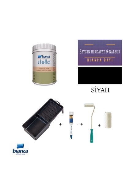 Stella Yeni Nesil Dönüşüm Boyası Dolap Boyama Seti Siyah