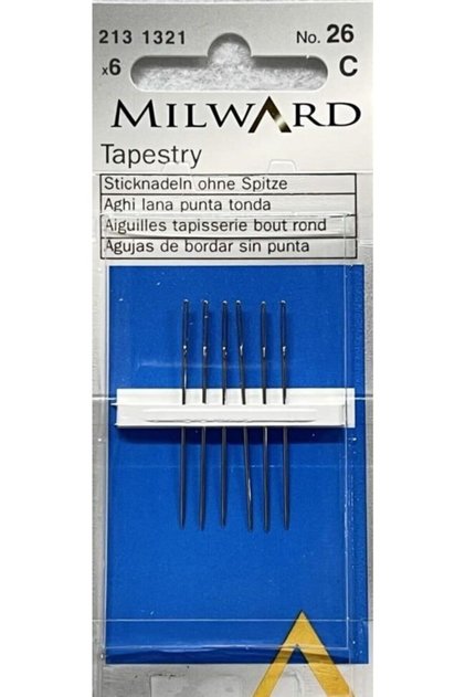 Needlework and Etamine Cross-Stitch Needle No:26 Steel Needle Milward Needle