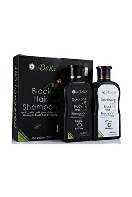 Dexe Beyaz Kapatıcı Siyah Şampuan - Black Hair Shampoo 200ml+200ml