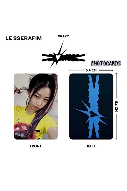 Kpop Dünyasi LE SSERAFIM Kazuha '' Crazy '' Photocards Set
