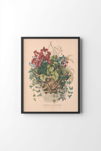 Rustic Basket - Black Frame