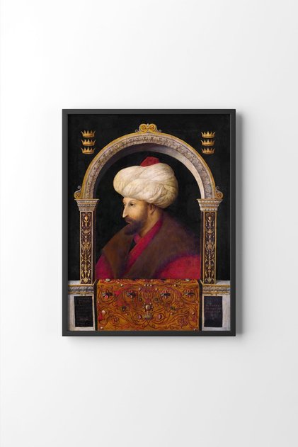 Portrait of Sultan Mehmet the Conqueror - Black Frame