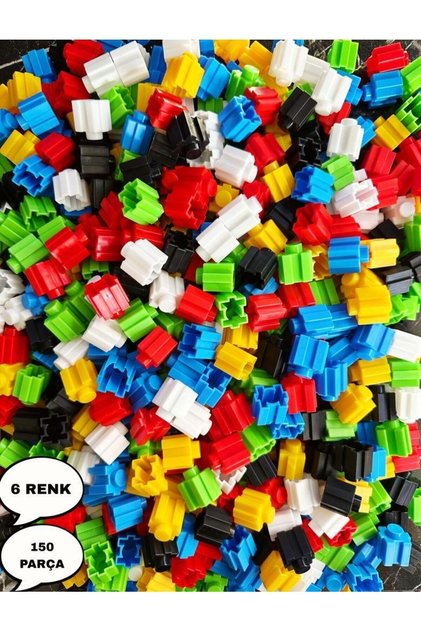 Tiktak Bloklar 250 Parça 6 Renk Eğitici Çıt Çıt Oyuncak Eğitici Tik Tak Oyuncakları Oyuncak