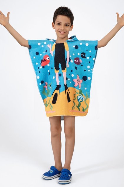Diver Kids Poncho Beach Towel