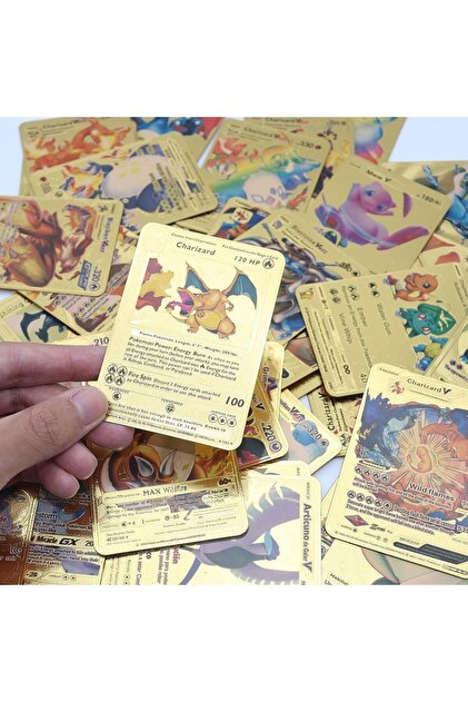 e-life shop Pokemon Go Vmax Gold Card TCG DX GX Gold Flexible Player &  Collection Pokemon Card 55 Pieces English- Trendyol
