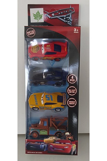can oyuncak Cars 4lü Metal Arabalar Şimşek Mcqueen Jackson Storm