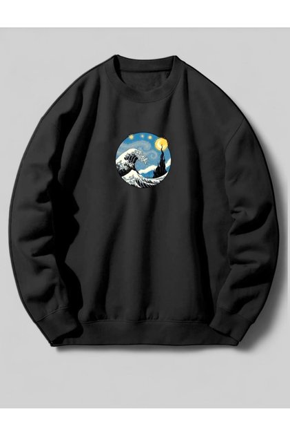 Unisex Black Basic Sweatshirt Hoodie 100% Cotton