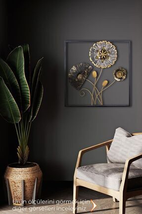 Doreline Doreart Orchid Metal Duvar Tablosu, Ev Ofis Duvar Panosu