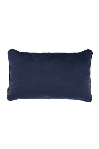 Biyeli Kırlent Yastık Kılıfı Lacivert Rengi 50x30
