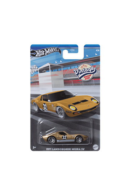 HOT WHEELS 1/64 Ölçek Vintage Racing Club Temalı Uzun Kart Araçlar