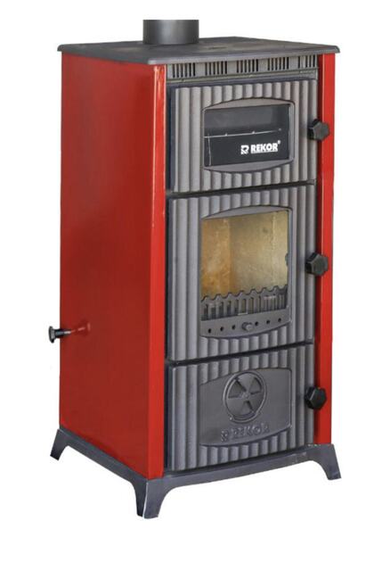 Lima Fırınlı Geniş Camlı Şömine Uyuyan Ateş Tuğlalı Kuzine Soba Odun Kömür Sobası