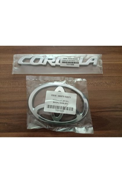 TOYOTA COROLLA ARKA BAGAJ ARMASI COROLLA BAGAJ YAZISI 2007-2021 COROLLA ARKA BAGAJ ARMA LOGO