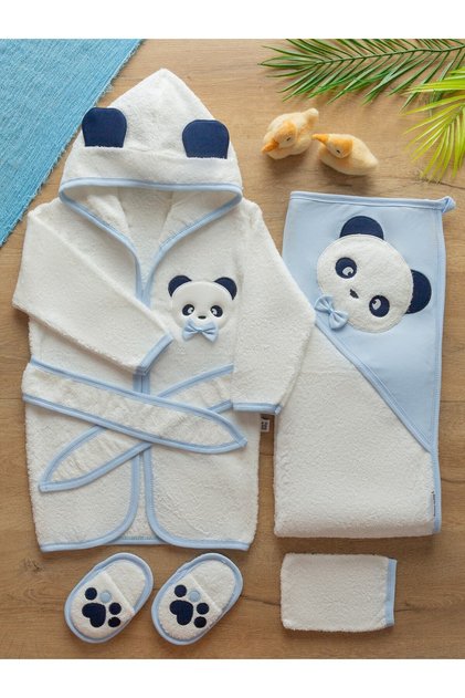 Cute Panda Baby Boy Bathrobe Set New Season