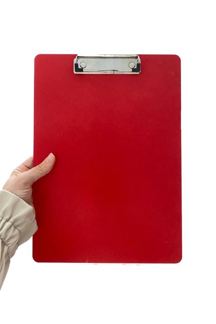 Wooden Secretary's File A4 Coverless Secretary's File Notepad Red