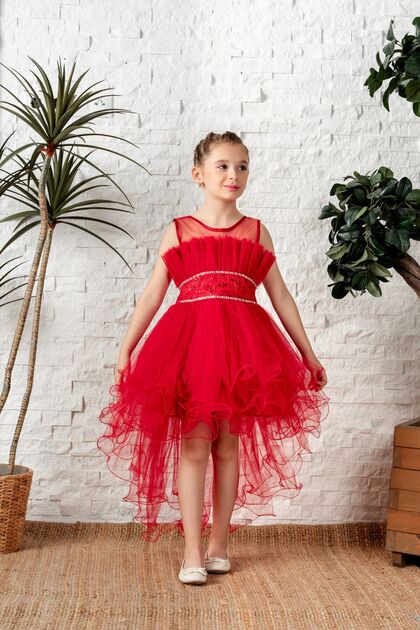 lillia kids Elegant Tulle Girl's Evening Dress - Graduation Dress- Trendyol