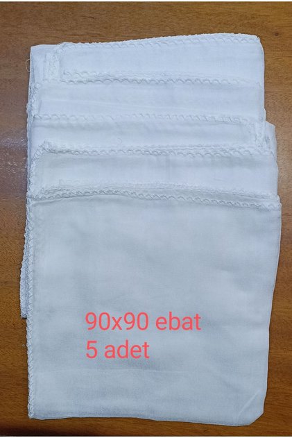 5 Pieces Cotton Inner Underskirt Inner Dress Inner Cover Women's Hijab 90X90 Size White