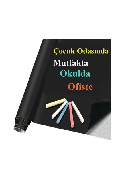 H&f Kara Tahta Yazılabilir Restorant Otel Ofis Ev Çocuk Odası Silinebilir Sticker 5 Adet Tebeşir