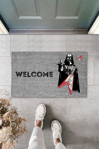 Modern Digital Print - Star Wars, Darth Vader Guitar - Doormat