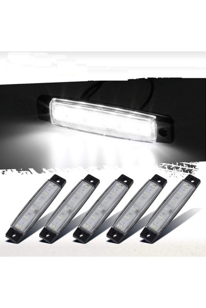 Dorse Parmak Lamba 12 -24 Volt 6 Ledli (beyaz Renk) 10 Adet Parmak Led Dorse Kamyon