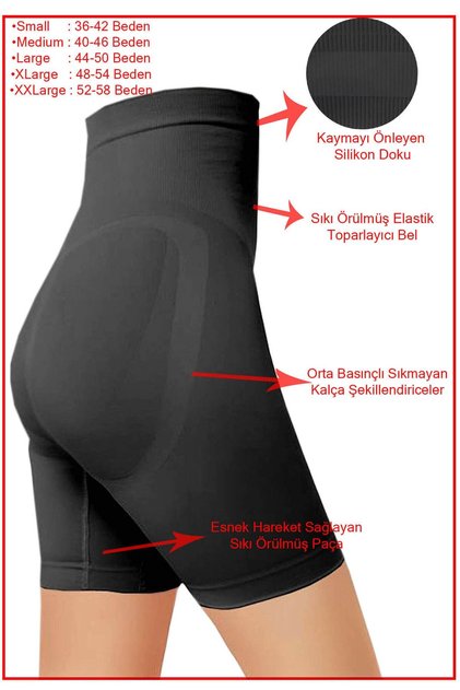Women's Black Seamless Strengthening Silicone Corset (Shrinks 1 Size)