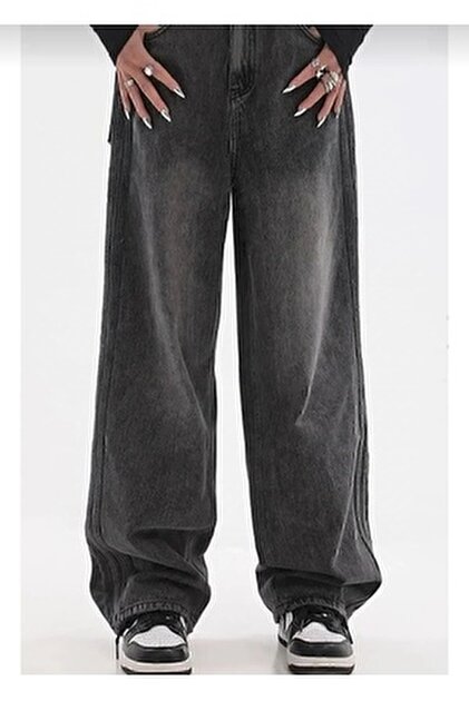 DENİKK Y2K RECYCLED BLACK CARGO POCKET WIDE LEG JEAN - Fiyatı